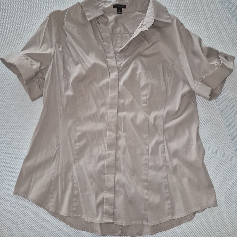 Ann Taylor Light Taupe Blouse